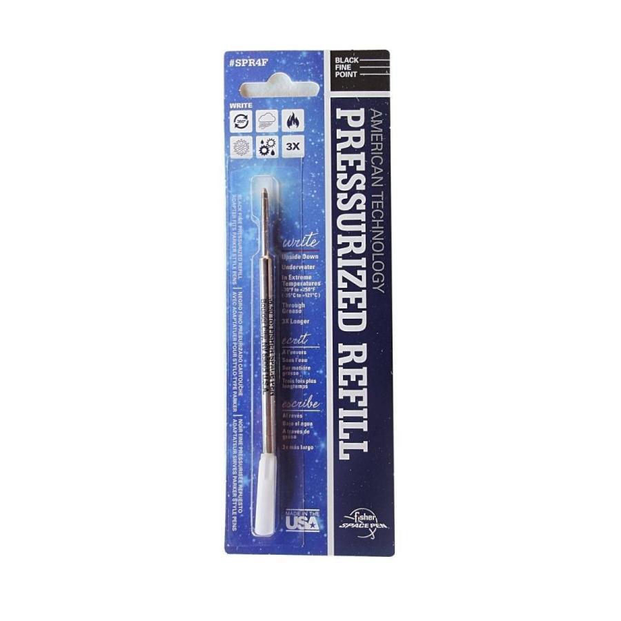 Fisher Refills【SPR4F】Black Ink, Fine Point Pressurized Cartridge
