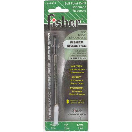 Fisher Refills【SPR3F】Green Ink, Fine Point Pressurized Cartridge